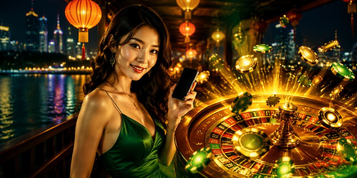 Bàn roulette được trang trí bằng đèn lồng tại TP.HCM, kết hợp giữa văn hóa Việt Nam và casino hiện đại